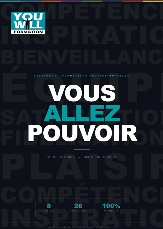 Couverture du catalogue 2026 YOU WILL FORMATION
